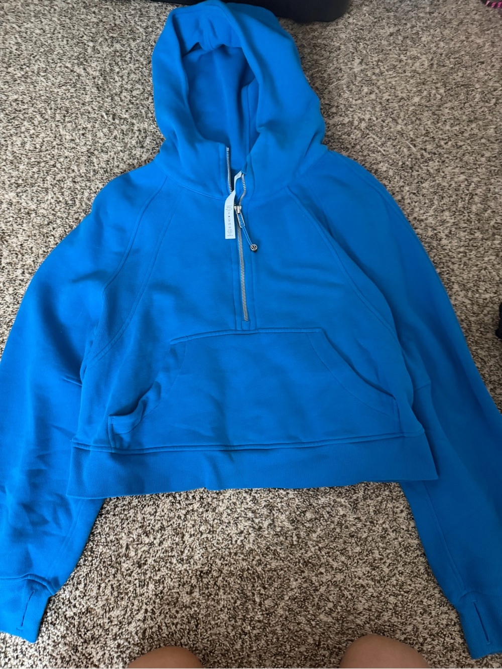 lululemon athletica Bright Blue Half-Zip Hoodie M/L